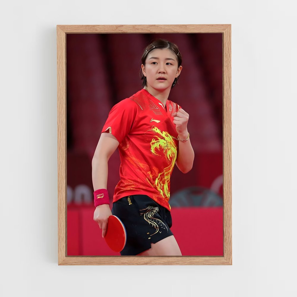 Poster Chen meng – affiche Tennis de table (vue 4)